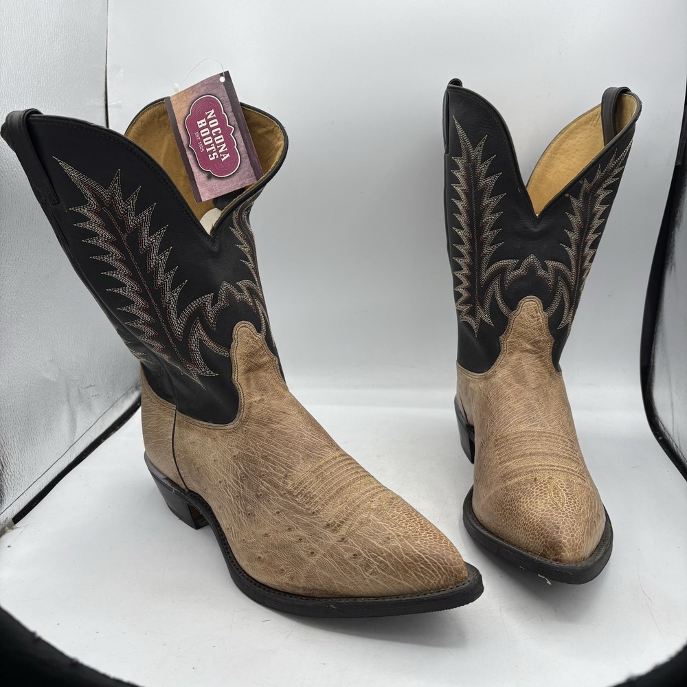 Nocona Boots Mens‎ Size 11 EEE Ostrich Leather Western Cowboy 7093216303